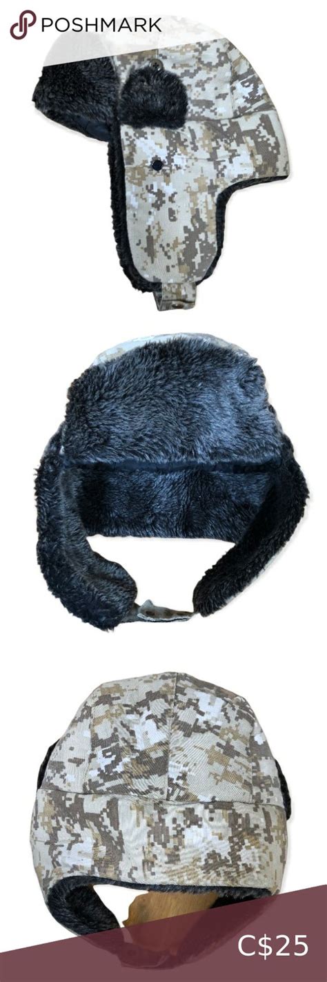 Camouflage Green Shearling Hat 